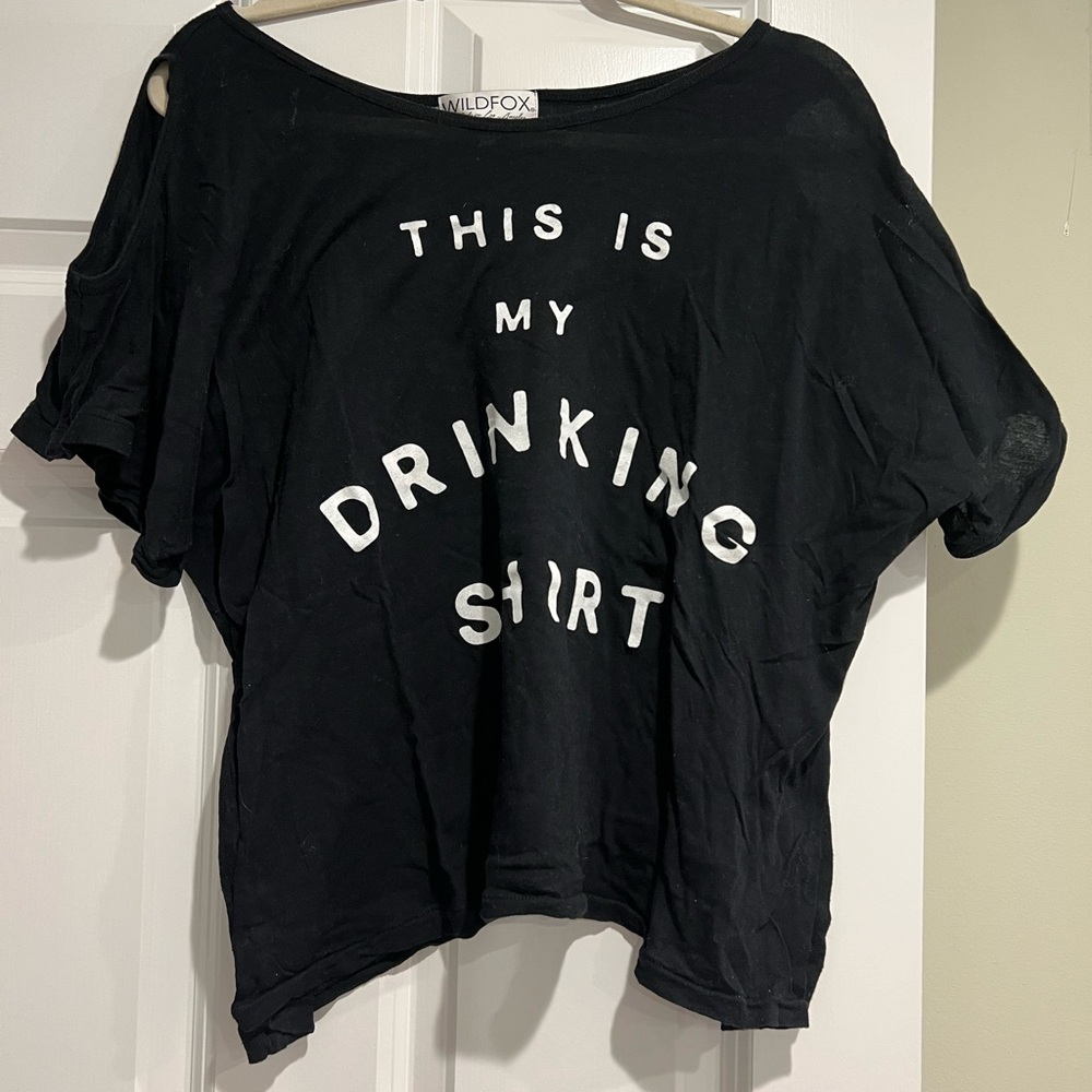 This Is My Drinking Shirt- Cold Shoulder